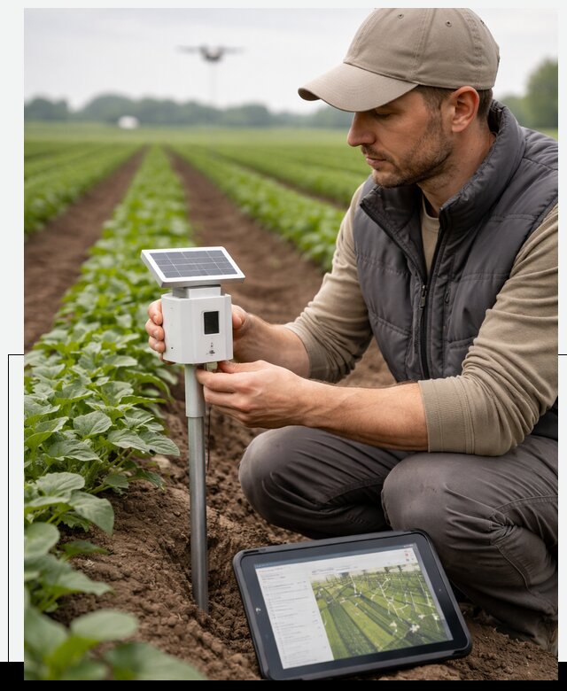 IoT мониторинг сельскохозяйственных полей и контроля в Красном Сулине